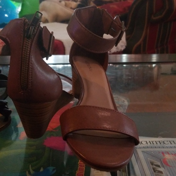 Marina brown Wedges open toes size 9 half - Picture 3 of 5